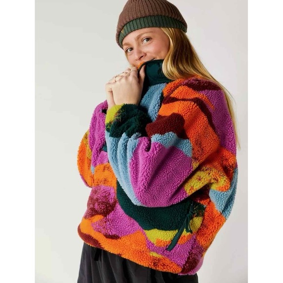 Free People Jackets & Blazers - Free People Rocky Ridge Trailblazer Fleece Jacket Size S Pullover Rare